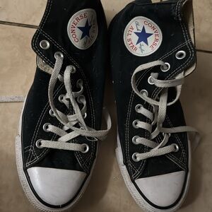 Converse Black High-Top Sneakers, EUR 39.5, Women’s 8.5-9